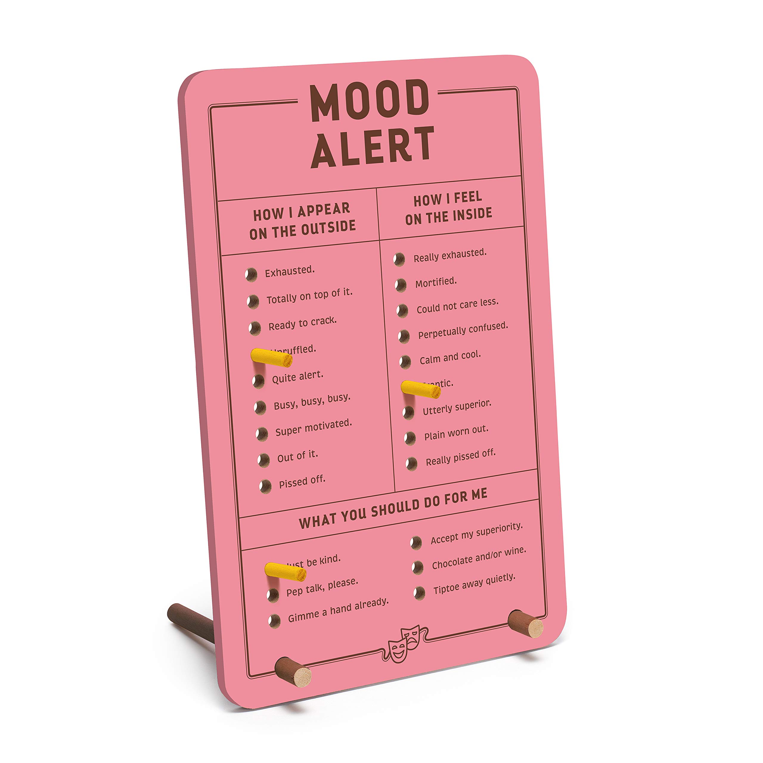 Knock Knock Mood Alert Desktop Pegboard 6 x 9-inches
