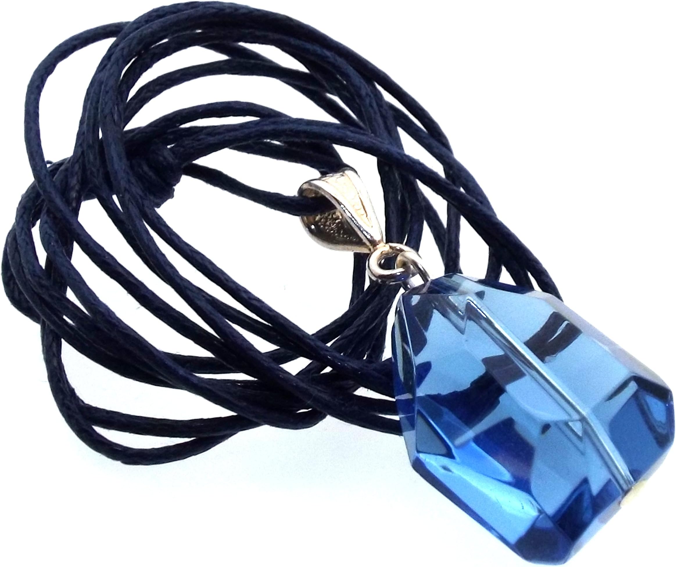 Angelleesa Designs Ltd Merlin Blue Random Faceted Andara Glass Pendant