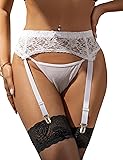 ohyeah White Lace Garter Belts for Thigh Highs