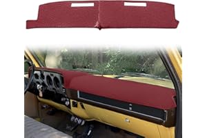 Yiz Dash Cover Mat Custom Fit for 1981-1991 Chevrolet Chevy C/K/R/V Series Suburban Blazer,GMC C/K/R/V Series Jimmy,Dashboard Cover Pad Cap Carpet Protector (81-91 Maroon) J22