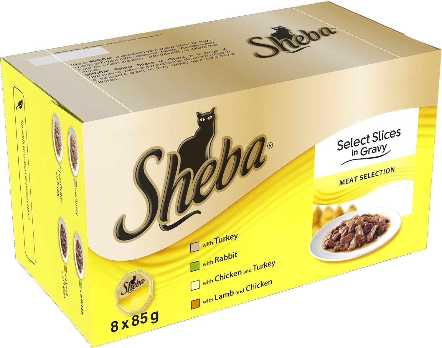 Sheba Select Slices Wet Cat Food for Adult Cats, Meat Selection in
