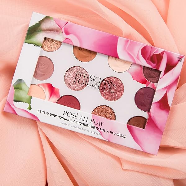 PHYSICIANS FORMULA ROSÉ ALL PLAY EYESHADOW MAKEUP PALETTE, BOUQUET, 12 PAN EYE MAKE UP