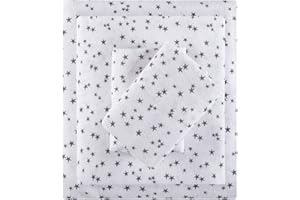 Intelligent Design Cozy Soft 100% Cotton Flannel Print Animals Stars Cute Warm, Ultra Soft Cold Weather Sheet Set Bedding, Twin, Grey Stars 3 Piece