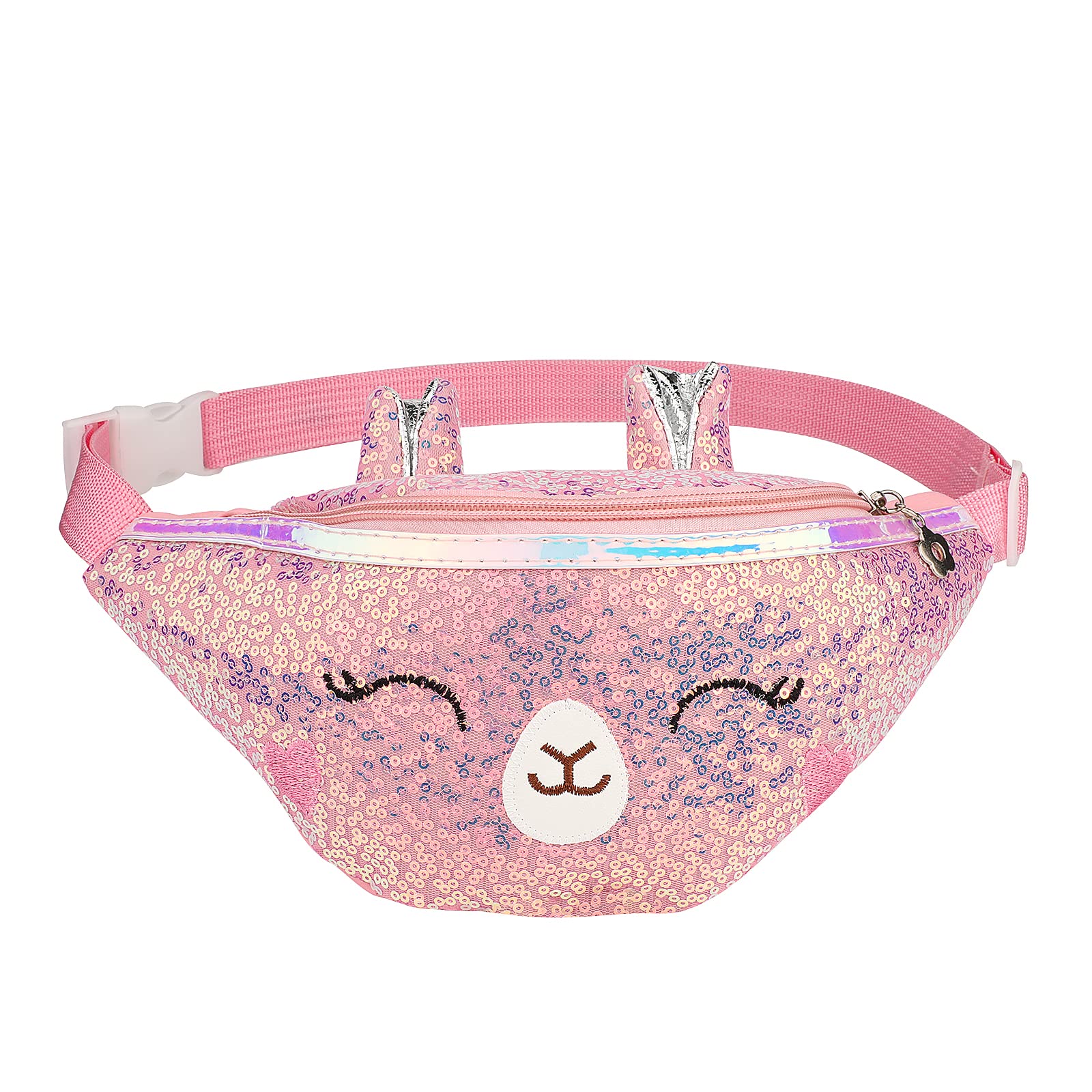 HIFOT Sequins Unicorn Fanny Pack Waist Bag for Girls, Shoulder Fanny Pack with Adjustable Belt for Kids