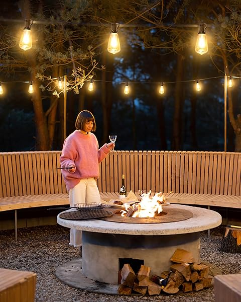 DOUKEDGE PATIO LIGHTS OUTDOOR WATERPROOF, 75FT (25FT 3PACK) OUTDOOR STRING LIGHTS WITH 39 ST38 EDISON BULBS(3 SQARE), PLUG IN HANGING LIGHT FOR PORCH, BLACONY, BACKYARD, BISTRO, GARDEN, 2700K