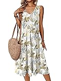 Zeagoo Women A Line Beach Summer Flowy Dress Below