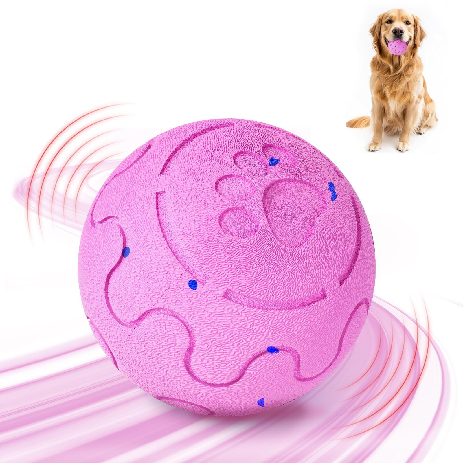 Photo 1 of Shapana Interactive Dog Ball, Smart Dog Toy for Medium and Large Dogs, Automatic Moving, Rotating & Bouncing, E-TPU Material, IP54 Waterproof, Motion-Activated Dog Stimulation Toy to Keep Them Busy