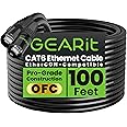 GearIT CAT6 Ethernet Cable, EtherCON-Compatible RJ45 Connectors for Pro Audio, Aluminum Shielded, Oxygen Free Copper - 100 ft