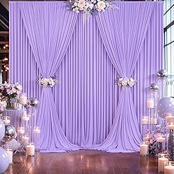 6 Panels Lavender Backdrop Curtains for Wedding