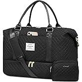LOVEVOOK Travel Duffle Bag,Weekender Bags for Women with Shoe Compartment,Carry on Overnight Bag with Toiletry Bag,Gym Duffel Bag with Wet Pocket, Hospital Bags for Labor and Delivery