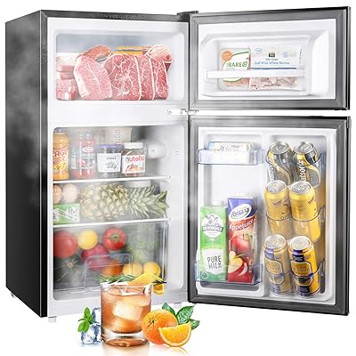 Buy Teccpo Mini Fridge With Freezer 3 0 Cu Ft 2 Reversible Door Mini Fridge 7 Adjustable Thermostat Control Energy Star Dorm Refrigerator Tamf34 Online In Vietnam B08d3vmdvl