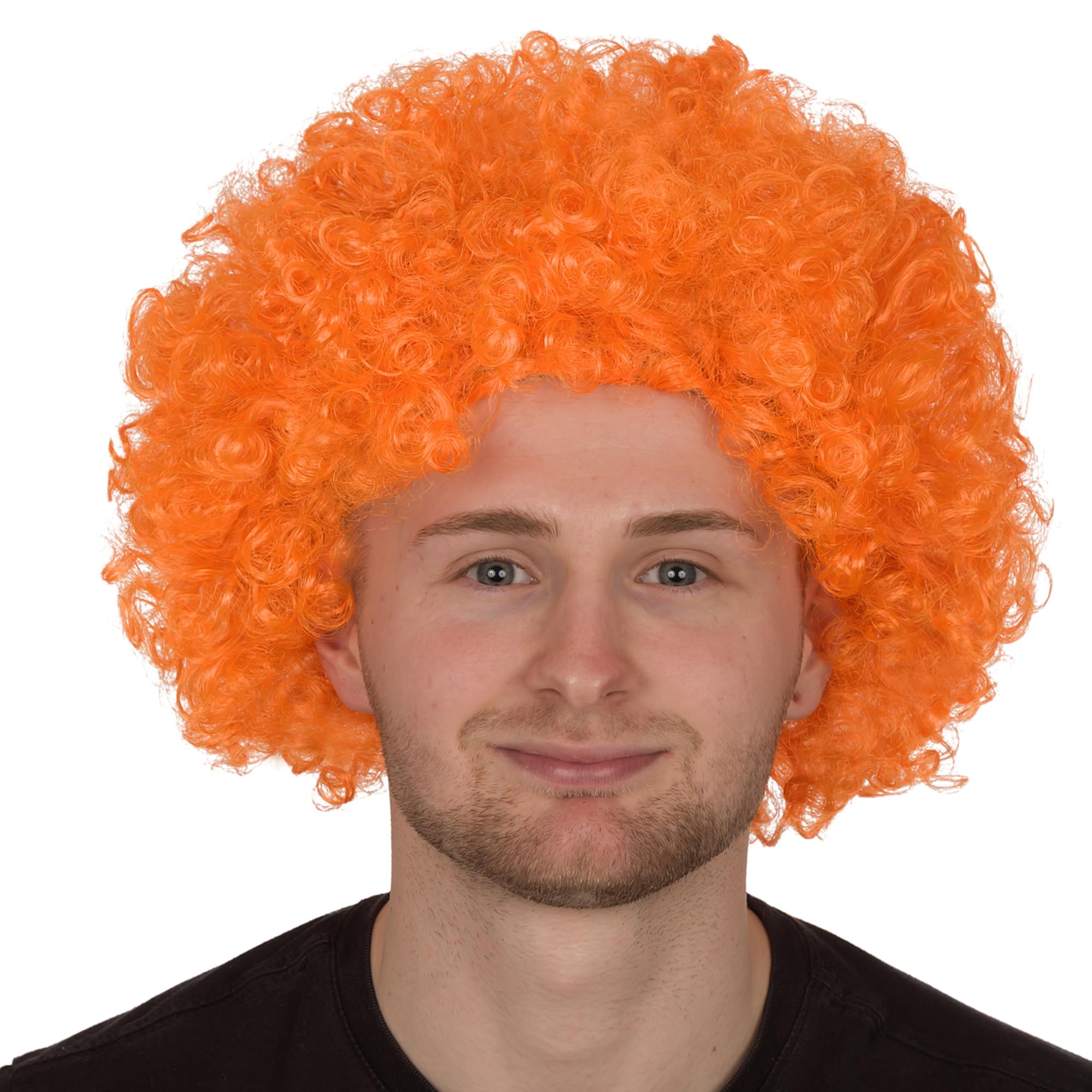 Mens Afro Wig - Fun Curly Hair Coloured Afro Wigs Fancy Dress Accessories for 70s Disco Costume - Curly Synthetic Hair for 80s Fancy Dress Men and Women