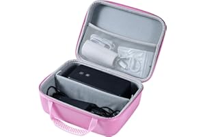 LABELCREATE Label Printer Case- Compatible with Phomemo 241BT Label Printer, Storage Bag Fit for Bluetooth Thermal Label Printers, Waterproof Shockproof, Pink (Only Case)