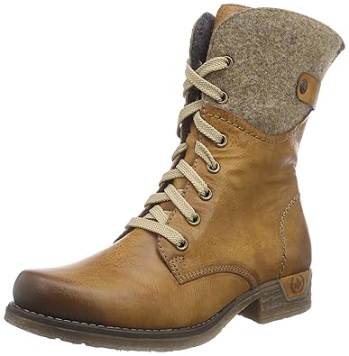 Rieker 79604 Damen Halbschaft Schnürstiefel