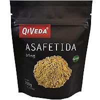 QiVeda Premium Asafoetida Powder (Hing) | Grain & Gluten Free (3.53oz.)