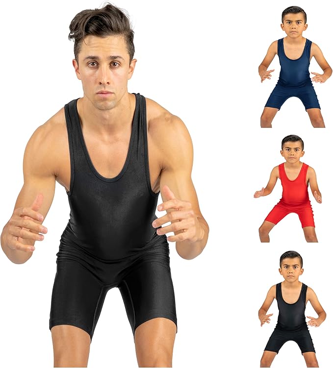 4Time All American Wrestling Singlet for Men and Youth, Powerlifting