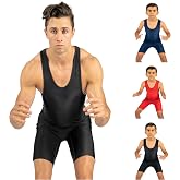 4 Time All American Wrestling Singlet Black Navy Red &amp; Teal Youth Adult Wrestling Uniform Lightweight Gear Sizes 4XS&ndash;5XL