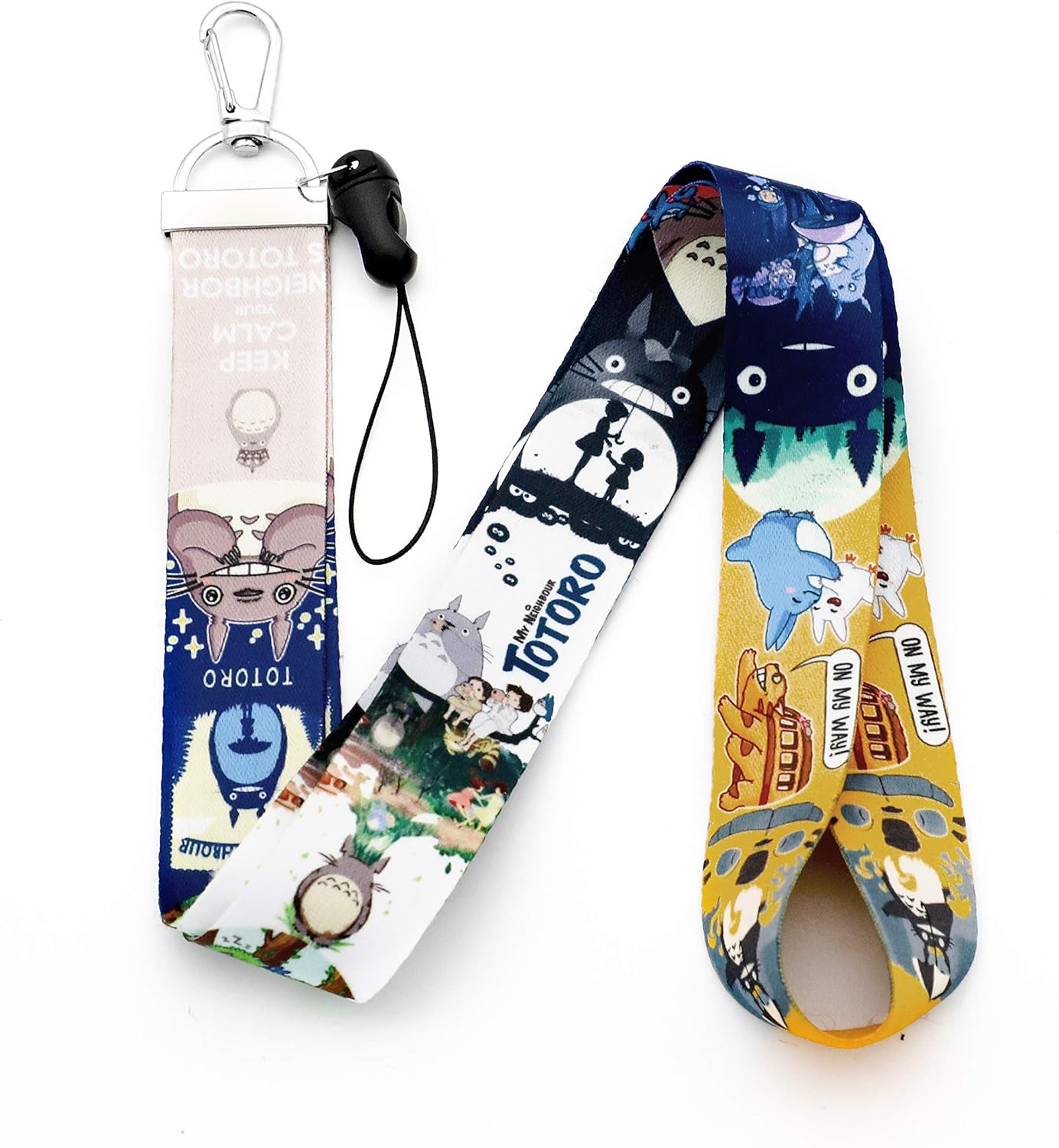 My Neighbor Totoro Cartoon Miyazaki Fabric Lanyard Key Chain ID Card Badge Holder (Color)