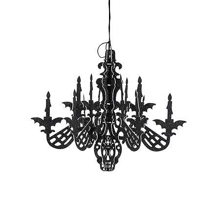 Sunbeauty Halloween Party Decoration Black Chandelier Ceiling