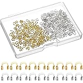 400PCS Wire Guards for Jewelry Making, Wire Guardians for Jewelry Making, Brass Wire Guardian, U Shape Wire Guard Loops for Earring Jewelry Bracelet DIY Crafts Making (Gold Silver)