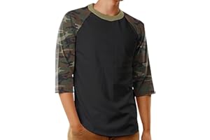 Hat and Beyond Mens Baseball Raglan T Shirts 3/4 Sleeves Casual Cotton S-3xl Jersey 1KSA0001