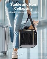 pecute Cat Carrier Airline Approved Portable Pet Handbag 44x30x23cm Dark Grey view 2