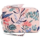 Vera Bradley Women's Cotton Double Zip ID Case Wallet With RFID Protection