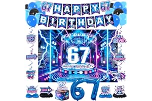 6 7 Birthday Decorations for Kids Six Seven Party Supplies i was 6 now i'm 7 Birthday Decorations Happy Birthday Banner, Ball