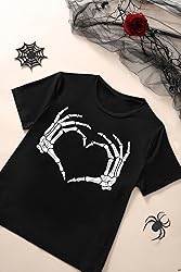 Laqeyko Halloween Skeleton Hands Heart Sign Pajamas
