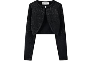 BlackButterfly Kids Long Sleeve Sparkle Cardigan Childrens Girls Shrug
