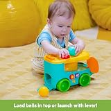 Bright Starts Pop & Roll Safari Bus Ball Play Toy Elephant Popper Baby Toy 6m+ view 6