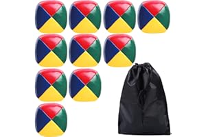 URATOT 10 Pack Juggling Balls Beginners Juggling Balls Durable and Colorful with a Bag for Juggle Toy Game