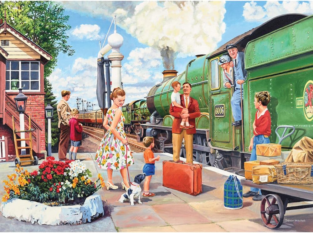 Bits and Pieces 300 Piece Jigsaw Puzzle for Adults The Train Driver 300 pc All Aboard