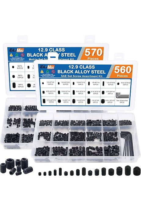 566pcs M2.5 Socket Head Cap Screws Bolts Nuts Assortment Kit - [M2.5x4/6/8/10