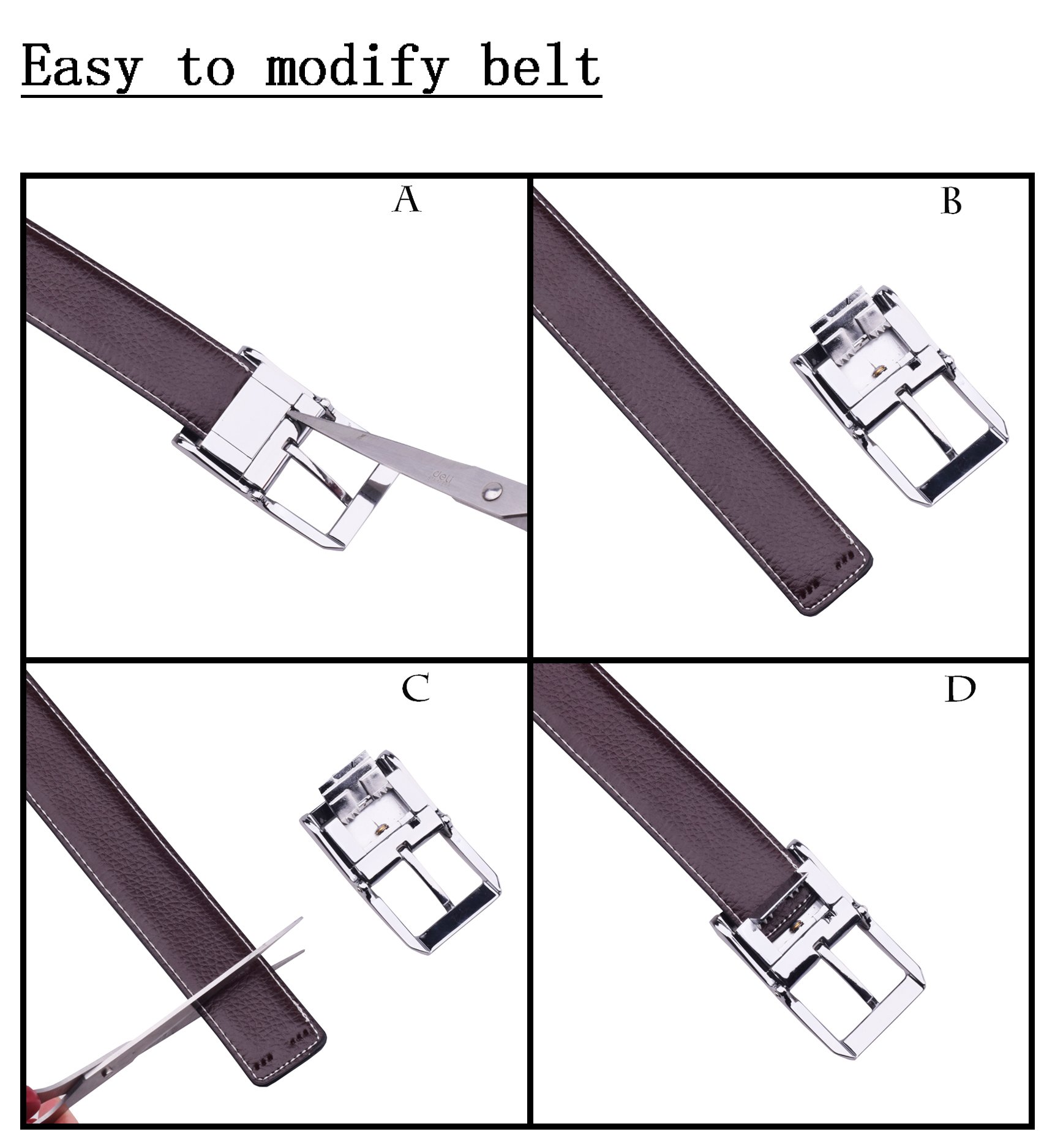 Men\'s Dress Belt Leather Reversible 1.25\