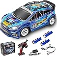 WLtoys 284010 1/28 Mini RC Drift Car With 3 Upgraded 500mah Battery 30km/h 4x4 V8 Remote 2.4GHz Racing Car With LED Lights for Adults