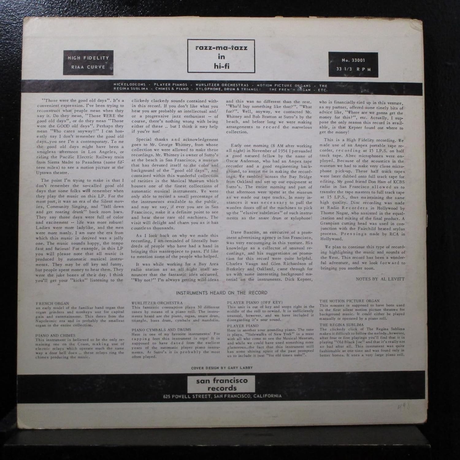 Unknown Artist Unknown Artist Razz Ma Tazz In Hi Fi Lp Vinyl