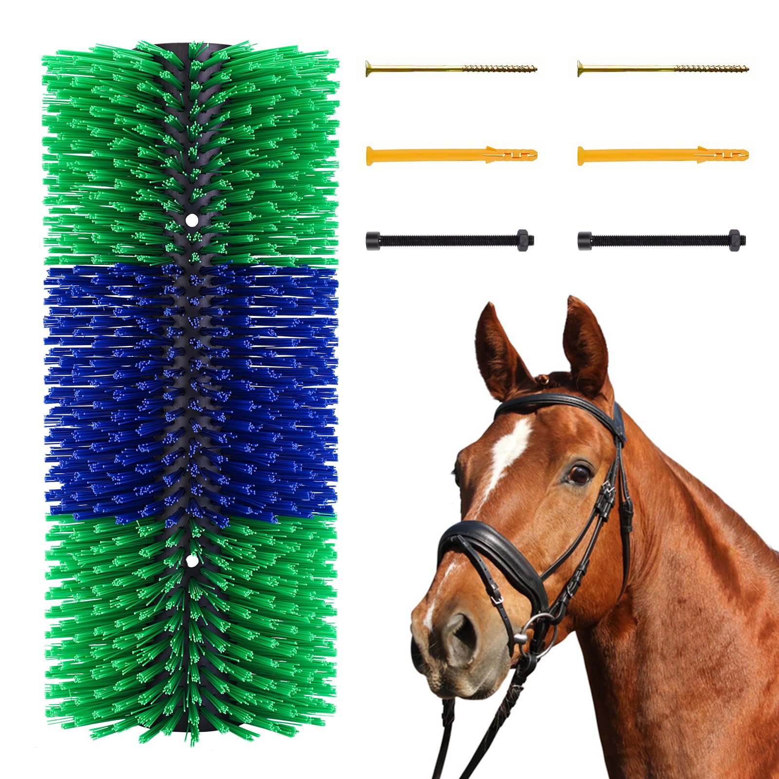 TwoWin Livestock Scratch Brushes, Full Massage Grooming Brush, Emotionally Soothing, Relieves Itching on Back of Livestock Brushes for Horse, Cattle, Sheep, Pig