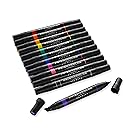 Prismacolor 3620 Premier Double-Ended Art Markers, Fine and Chisel Tip, 12-Count