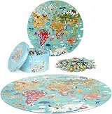 boppi Round World Map Jigsaw Puzzle 150 Pieces Ages 5+ Educational view 2