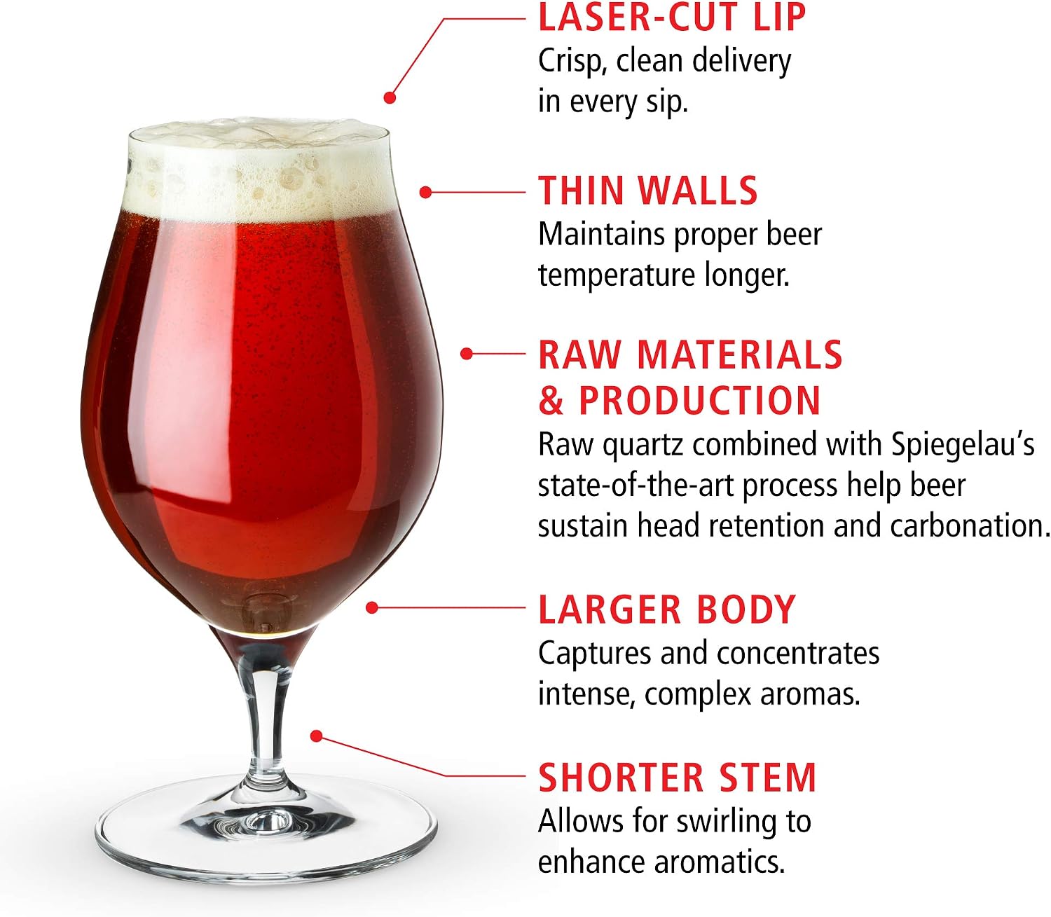 Spiegelau Craft Beer Glasses, Barrel-Aged Beer, Set of 2, Crystal, 500 ml, 4992660, Transparent, 2 Count (Pack of 1) - Image 3