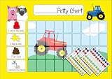 kids2learn Potty Training Reward Chart Twin Pack with 270 Tractor Star Stickers view 2