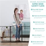 Regalo Safety Super Wide Arched Baby Gate Bronze 75-150 cm Extensions Included view 5