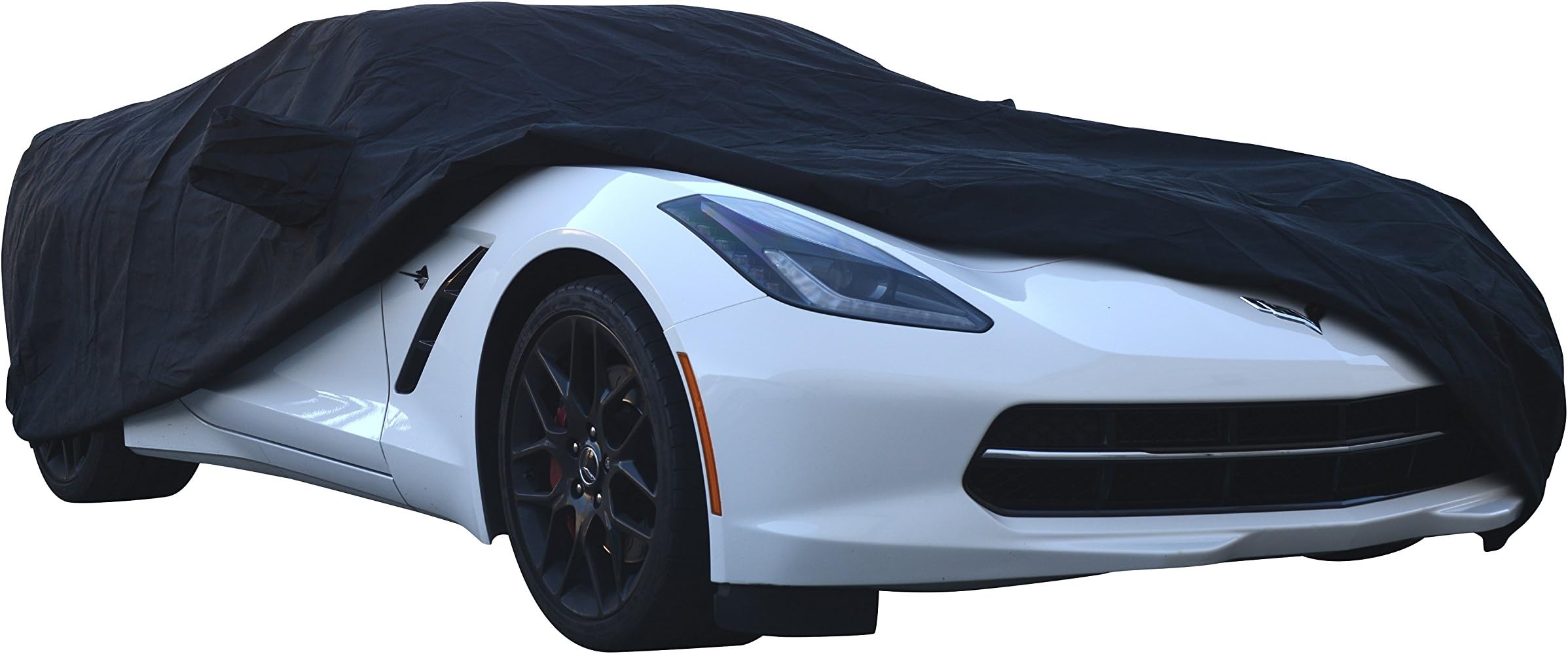 XtremeCoverPro Car Cover Custom Fit Series for Chevrolet Chevy Corvette Coupe Convertible C7 2014~2018 – UV Resistant – Breathable Fabric (Waterproof Gold Series Black)