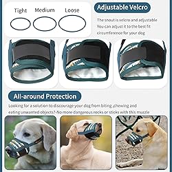 HEELE Dog Muzzle,Soft Nylon Muzzle Anti Biting