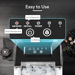 MAXEVE Ice Maker Countertop, 34LBs/24H Ice