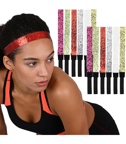 Amazon.com : Kenz Laurenz 12 Pack Glitter Headbands  display picture 2