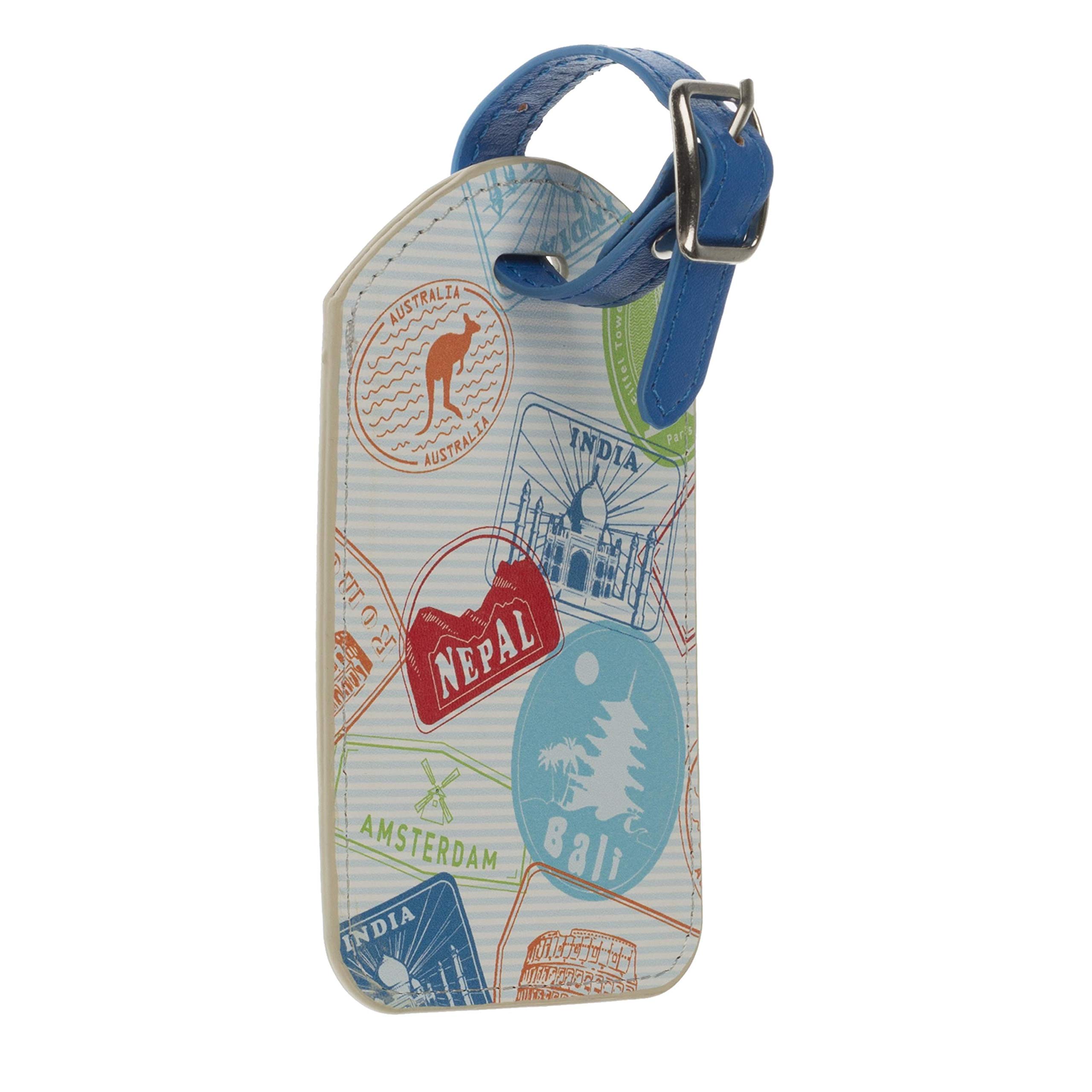 Trendz Travel Luggage Tag/Wallet Stamps - Multicoloured, Tampons Voyage (Multicolour) - TZSTALT