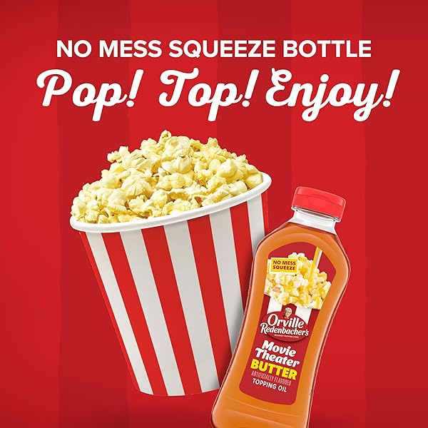 ORVILLE REDENBACHER’S MOVIE THEATER BUTTER FLAVORED TOPPING OIL, 13 FL OZ.