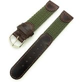 18mm Canvas Nylon Leather Watch Band